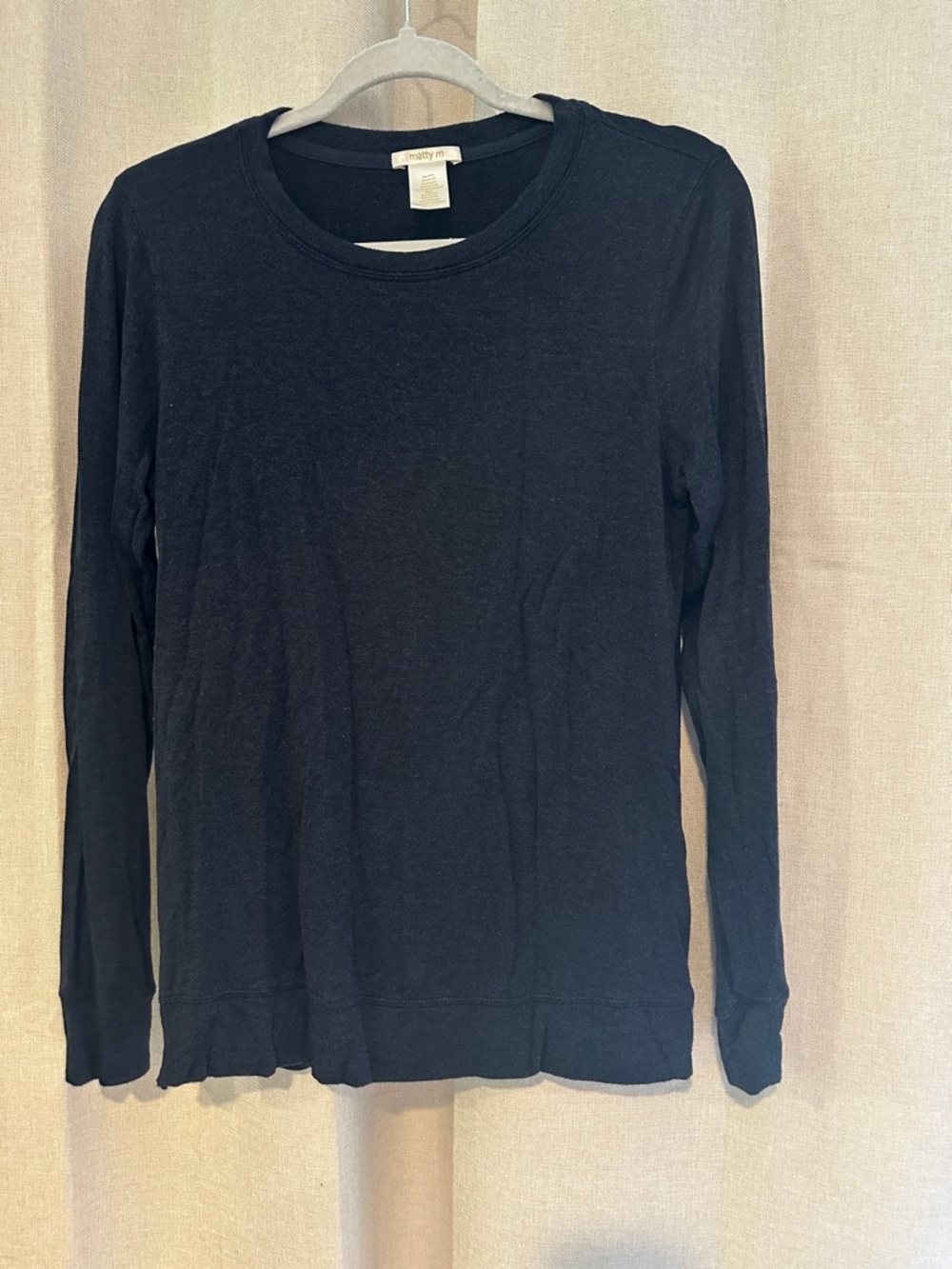 Matty M Black Long Sleeve Crewneck Sweatshirt